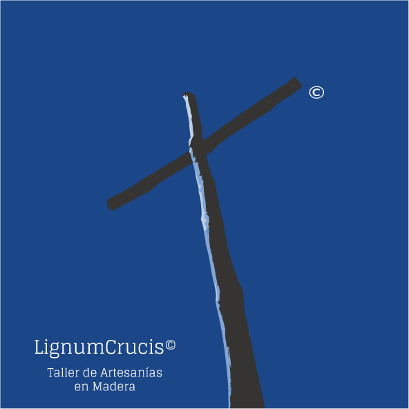 Isotipo de emprendimiento de venta de cruces de madera denominado lignumCrucis©